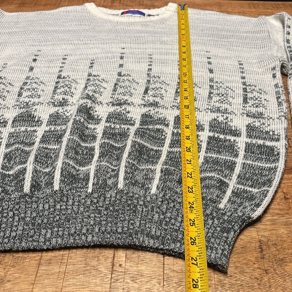 Vintage Sweater Graphix Acrylic Crewneck Sweater Men's XLargeChunky Knit(7) - Picture 4 of 5